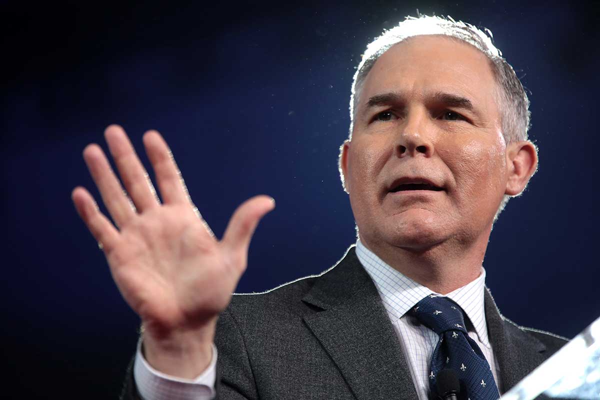 Environmental groups and Democratic lawmakers in Arizona welcomed the resignation of EPA Administrator Scott Pruitt, whose work reversing environmental rules at the agency was often eclipsed by ethical questions. (Photo by Gage Skidmore/Creative Commons)